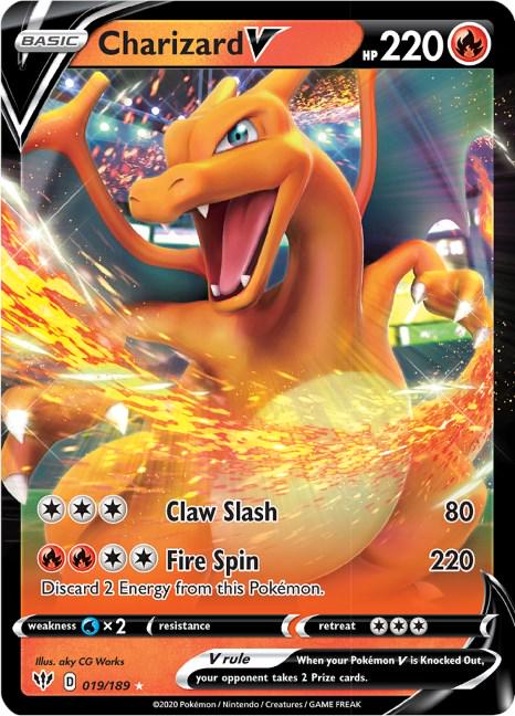 #019 CHARIZARD V | 2020 POKEMON SWORD & SHIELD DARKNESS ABLAZE-Pokemon