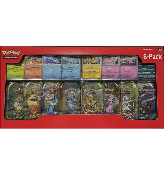 2025 Pokémon Prismatic Evolutions Mini Tins 8-Pack (Costco Exclusive) Pokemon