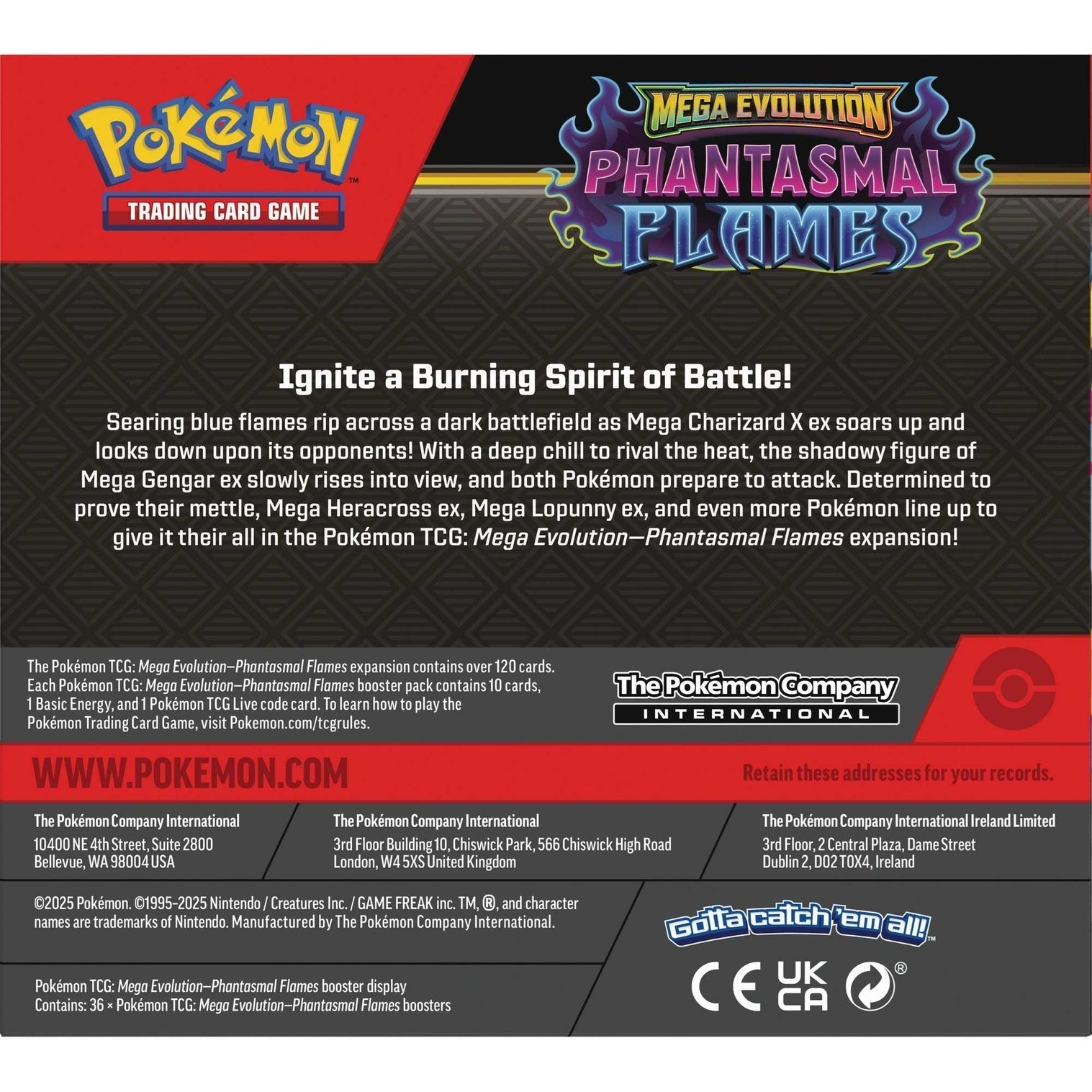Pokémon TCG: Mega Evolution Phantasmal Flames - Booster Box Pokemon